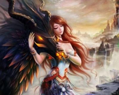 Dragon et jeune fille