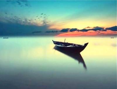 Bateau calme de la méditation