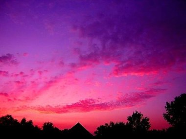 Coeur ciel nuage rose